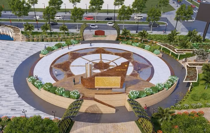 Phối cảnh khu vực Bia chiến thắng nhìn từ trên cao