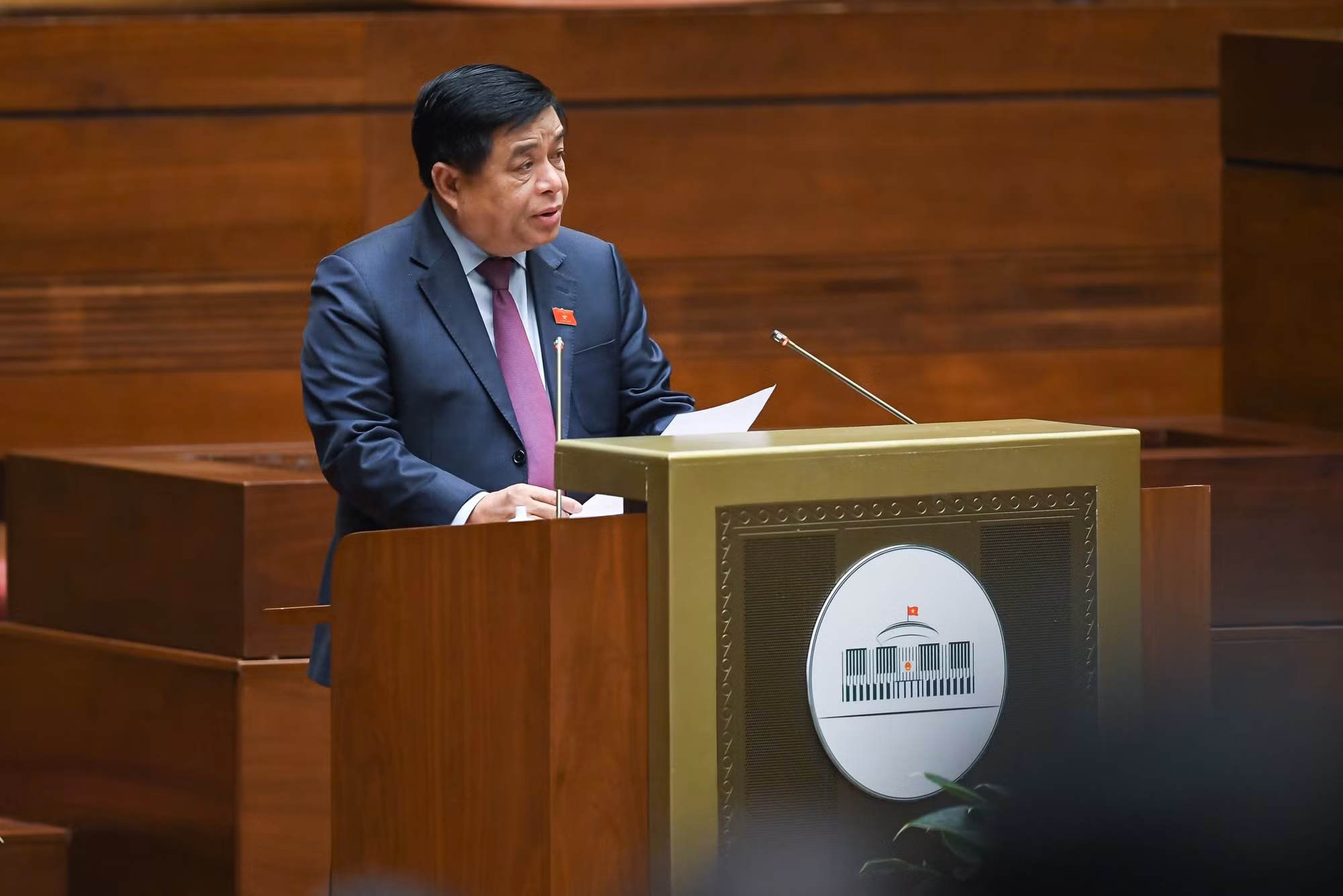 Bộ trưởng trình bày về Quy hoạch tổng thể quốc gia thời kỳ 2021-2030, tầm nhìn đến năm 2050 tại Kỳ họp bất thường lần thứ 2, Quốc hội khóa XV