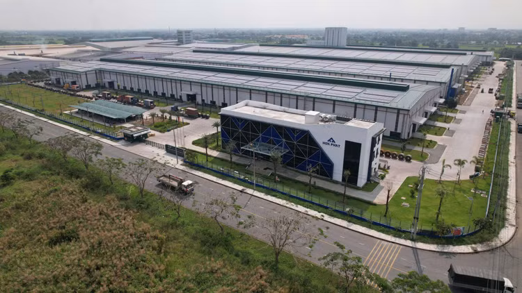 Toàn cảnh Nhà máy ống thép Hòa Phát Long An tại Tây Ninh (ảnh: TN)
