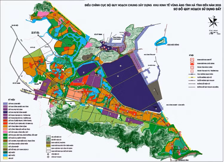 Bản đồ quy hoạch Khu kinh tế Vũng Áng (nguồn: hatinh.gov.vn)