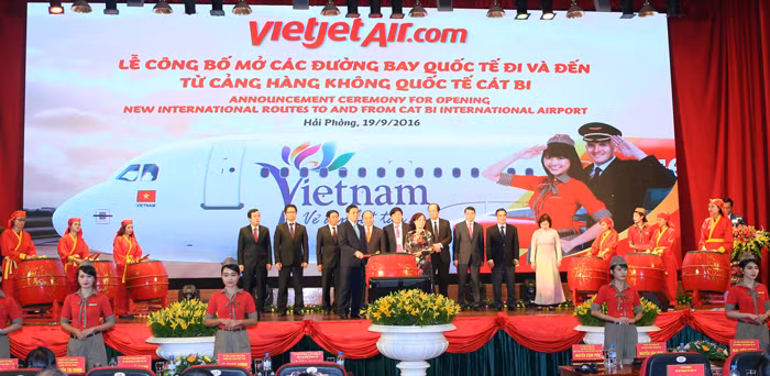 Vietjet công bố 02 khai thác đường bay quốc tế từ Hải Phòng
