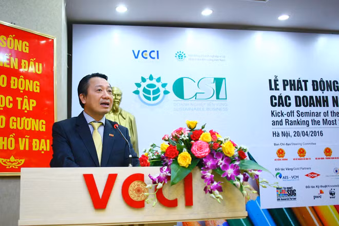 Năm 2016 là năm đầu tiên VCCI tổ chức Chương trình đánh giá, xếp hạng doanh nghiệp phát triển bền vững. Ảnh: Thanh Tú