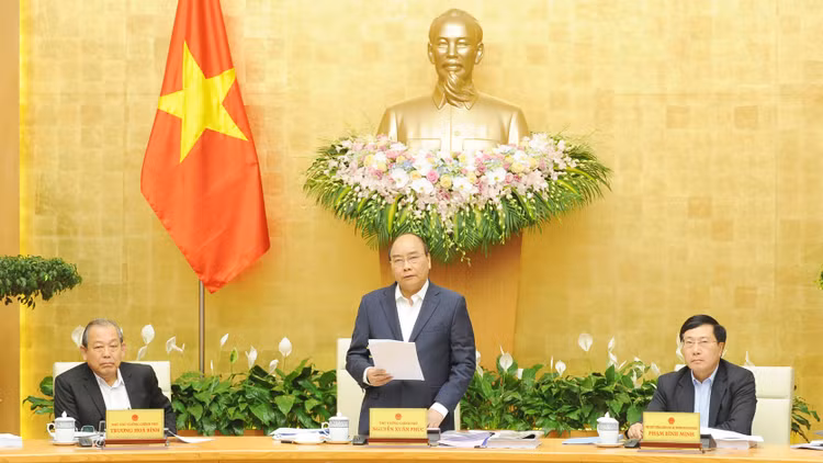 Thủ tướng Chính phủ Nguyễn Xuân Phúc chủ trì Phiên họp Chính phủ thường kỳ tháng 2/2019. Ảnh: Trần Thanh Hải