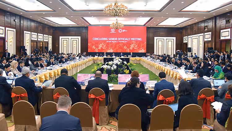 Hội nghị tổng kết quan chức cao cấp (CSOM), sự kiện bắt đầu Tuần lễ Cấp cao APEC khai mạc sáng ngày 6/11, tại Đà Nẵng. Ảnh: Nguyễn Hùng
