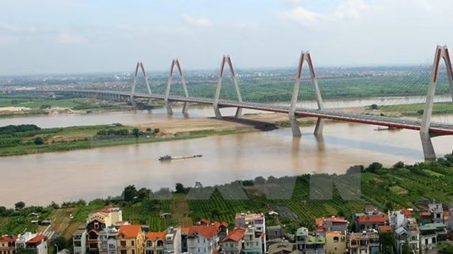 Một góc sông Hồng tại Hà Nội. (Nguồn ảnh: TTXVN)