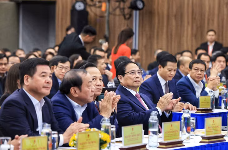 Thủ tướng Phạm Minh Chính dự Hội nghị tổng kết công tác năm 2024 và triển khai nhiệm vụ năm 2025 của ngành kế hoạch và đầu tư. Ảnh: Tuấn Anh
