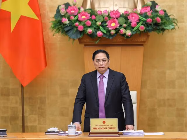 Thủ tướng Chính phủ Phạm Minh Chính phát biểu khai mạc Hội nghị. Ảnh: VGP