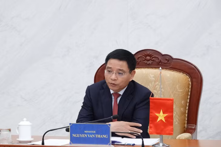 Bộ trưởng Nguyễn Văn Thắng phát biểu tại buổi làm việc