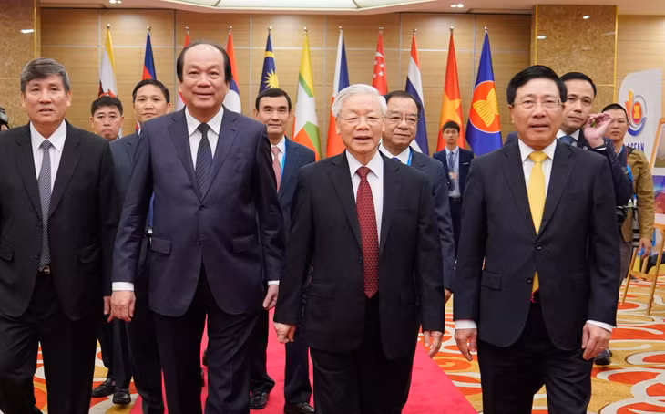 Tổng Bí thư, Chủ tịch nước Nguyễn Phú Trọng tới dự buổi lễ. Ảnh: VGP