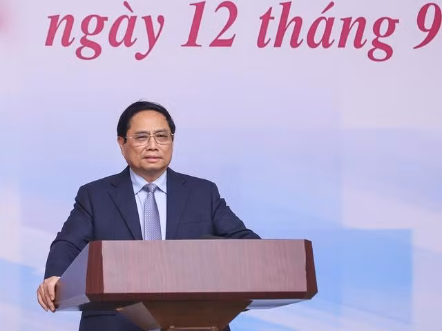 Thủ tướng Phạm Minh Chính phát biểu khai mạc Hội nghị. Ảnh: VGP