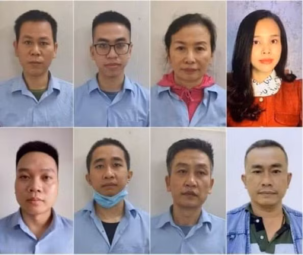 Hình ảnh các bị can trong vụ án