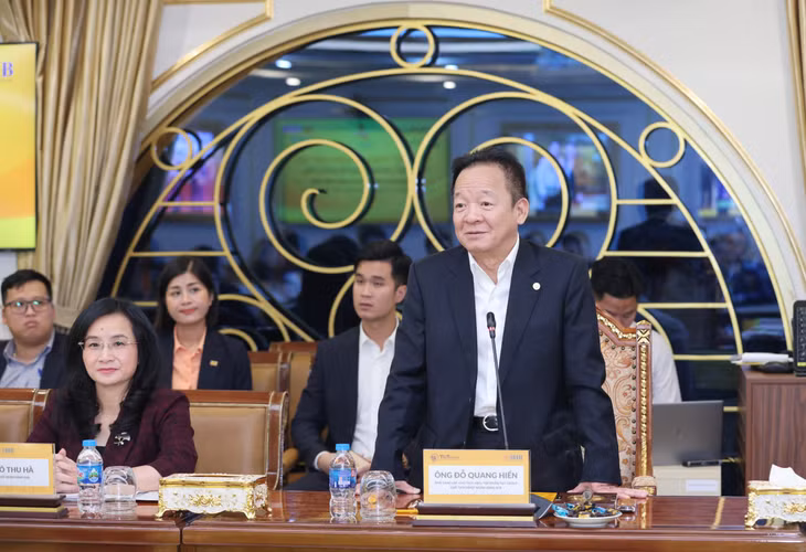 Chủ tịch Ủy ban Chiến lược Tập đoàn T&amp;T Group, Chủ tịch HĐQT Ngân hàng SHB Đỗ Quang Hiển phát biểu tại sự kiện