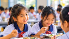 UBND cấp xã/phường tại TP.HCM có trách nhiệm thẩm định hồ sơ, tư cách pháp nhân, chất lượng nguồn thực phẩm và đầu mối tổ chức lựa chọn đơn vị cung cấp suất ăn vào trường học trên địa bàn. Ảnh: Phúc An