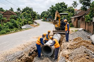 Xây dựng và Xuất nhập khẩu Tổng hợp Hưng Thịnh trúng gói thầu đường giao thông và thoát nước 35,91 tỷ đồng