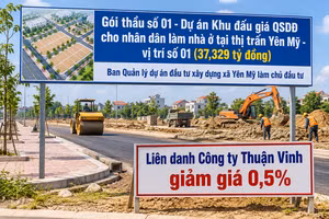 Xã Yên Mỹ (Hưng Yên): Không có đối thủ, Liên danh Thuận Vinh rộng cửa trúng gói thầu hơn 37 tỷ đồng