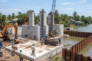 Gói thầu cống ngăn mặn 66,128 tỷ đồng tại Cà Mau về tay liên danh 3 thành viên
