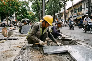 Gói thầu chỉnh trang vỉa hè hơn 35 tỷ đồng tại phường Diên Hồng về tay Công trình Giao thông Công chánh