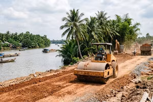 Gói thầu làm đường đê bao sông Sài Gòn hơn 26,9 tỷ đồng về tay Giao thông Hậu Phương