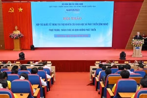 Hội thảo “Hợp tác quốc tế trong tài trợ nghiên cứu khoa học và phát triển công nghệ: Thực trạng, thách thức và định hướng phát triển” - Ảnh: chinhphu.vn/TG