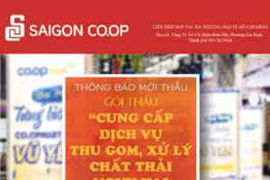 Liên hiệp Hợp tác xã Thương mại Tp Hồ Chí Minh (Saigon Co.op) thông báo mời thầu