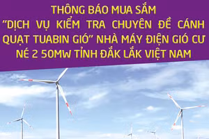 Công ty TNHH Đầu tư và quản lý điện gió Cư Né thông báo chào giá