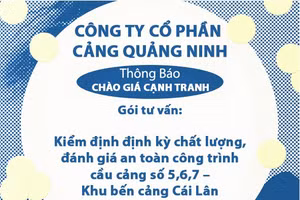 Công ty cổ phần Cảng Quảng Ninh thông báo chào giá cạnh tranh 