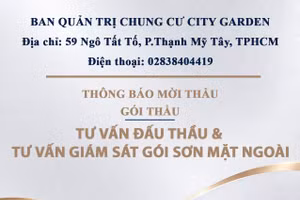 Ban Quản trị chung cư City Garden thông báo mời thầu