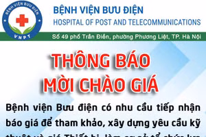 Bệnh viện Bưu điện thông báo mời chào giá