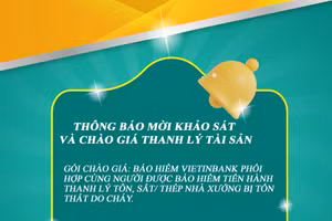Thông báo mời khảo sát và chào giá thanh lý tài sản