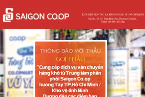 Liên hiệp Hợp tác xã Thương mại TP. Hồ Chí Minh (Saigon Co-op) thông báo mời thầu