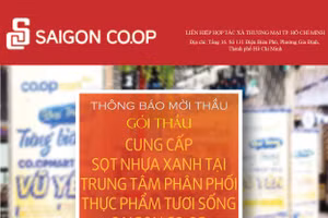 Liên hiệp Hợp tác xã Thương mại Thành phố Hồ Chí Minh thông báo mời thầu