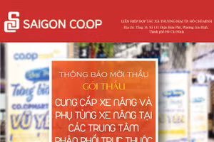 Liên hiệp Hợp tác xã Thương mại Thành phố Hồ Chí Minh thông báo mời thầu
