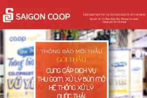 Liên hiệp Hợp tác xã Thương mại TP. Hồ Chí Minh (Saigon Co.op) thông báo mời thầu