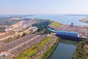 Dự án Nhà máy Thủy điện Trị An mở rộng dự kiến hoàn thành, đưa vào vận hành trong năm 2027. Ảnh: Ngọc Linh