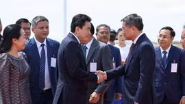 Lễ đón Thủ tướng Lê Minh Hưng tại sân bay - Ảnh: chinhphu.vn/Nhật Bắc