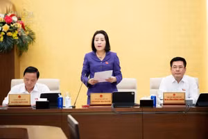 Phó Chủ tịch Quốc hội Nguyễn Thị Thanh phát biểu kết luận Phiên họp