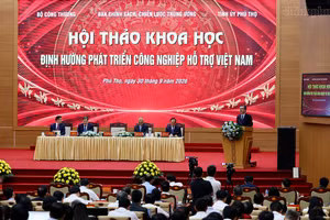 Hội thảo khoa học quốc gia "Định hướng phát triển công nghiệp hỗ trợ Việt Nam" - Ảnh: chinhphu.vn/Phương Nguyên