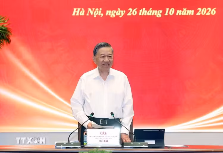 Tổng Bí thư, Chủ tịch nước Tô Lâm phát biểu chỉ đạo - Ảnh: TTXVN