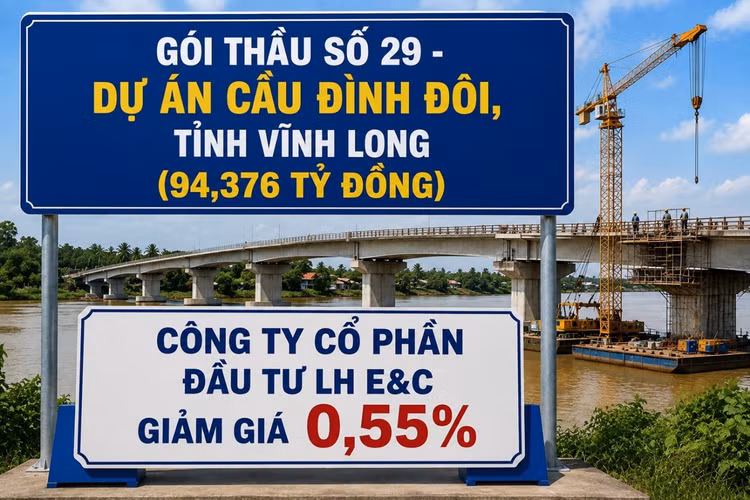 Gói thầu xây Cầu Đình Đôi hơn 94 tỷ đồng tại Vĩnh Long: Không có đối thủ, LH E&C rộng cửa trúng thầu