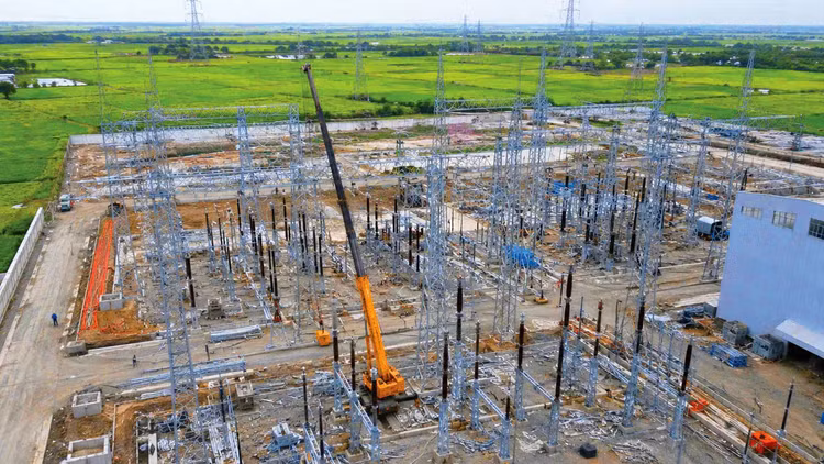 Dự án Trạm biến áp 500kV Thái Bình và đấu nối có tổng vốn đầu tư hơn 1.600 tỷ đồng, được xây dựng tại xã Thần Khê, tỉnh Hưng Yên. Ảnh minh họa: Nhã Chi