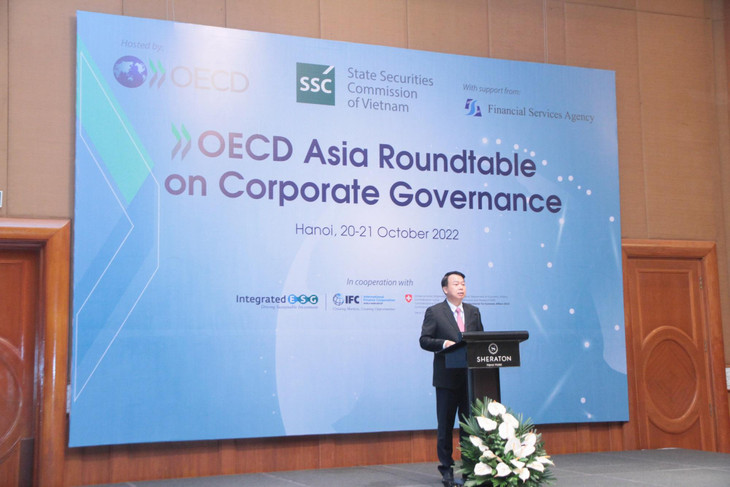 Ông Nguyễn Đức Chi, Thứ trưởng Bộ Tài chính cho biết, quy mô vốn hóa thị trường cổ phiếu Việt Nam hiện tương đương 93,8% GDP Ông Nguyễn Đức Chi, Thứ trưởng Bộ Tài chính cho biết, quy mô vốn hóa thị trường cổ phiếu Việt Nam hiện tương đương 93,8% GDP