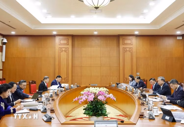 Tổng Bí thư Tô Lâm chủ trì phiên họp - Ảnh: TTXVN