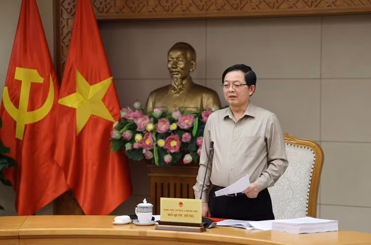 Phó Thủ tướng Hồ Quốc Dũng chủ trì cuộc làm việc với Bộ Khoa học và Công nghệ, Bộ Nông nghiệp và Môi trường, Bộ Dân tộc và Tôn giáo về cắt giảm, đơn giản hoá thủ tục hành chính, điều kiện kinh doanh - Ảnh: VGP/Gia Huy 