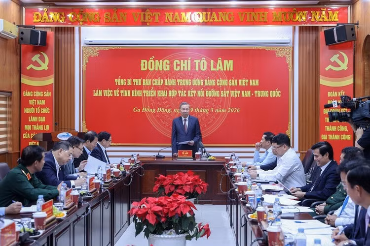 Tổng Bí thư Tô Lâm phát biểu tại buổi làm việc - Ảnh: VGP/Nhật Bắc