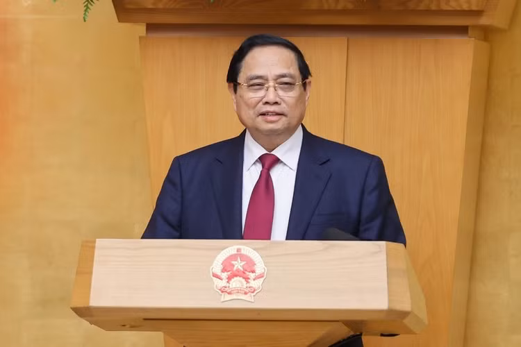 Thủ tướng Phạm Minh Chính phát biểu kết luận Phiên họp Chính phủ chuyên đề xây dựng pháp luật tháng 2 năm 2026 - Ảnh: VGP/Nhật Bắc