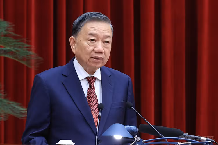 Tổng Bí thư, Chủ tịch nước Tô Lâm phát biểu bế mạc Hội nghị Ban Chấp hành Trung ương Đảng lần thứ 3, khóa XIV - Ảnh: VGP/Nhật Bắc