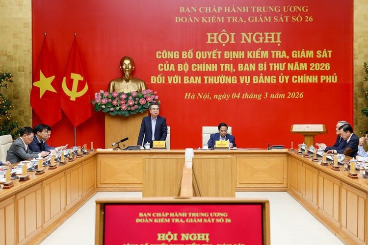 Đồng chí Nguyễn Thanh Nghị, Ủy viên Bộ Chính trị, Bí thư Trung ương Đảng, Trưởng Ban Chính sách, chiến lược Trung ương, Trưởng đoàn kiểm tra, giám sát, quán triệt nội dung kiểm tra, giám sát - Ảnh: VGP/Nhật Bắc