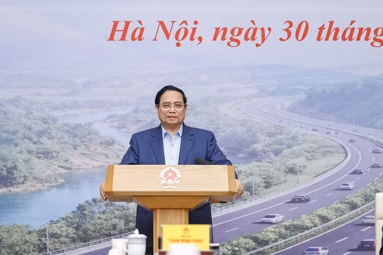 Thủ tướng Phạm Minh Chính, Trưởng Ban Chỉ đạo Nhà nước các công trình, dự án quan trọng quốc gia, trọng điểm ngành GTVT, chủ trì phiên họp thứ 23 của Ban Chỉ đạo - Ảnh: VGP/Nhật Bắc