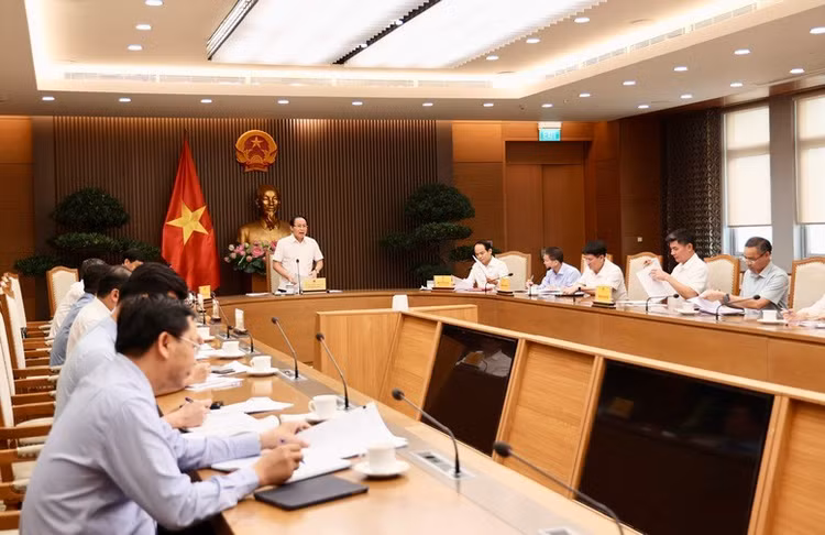 Phó Thủ tướng Lê Tiến Châu phát biểu tại cuộc làm việc với Thanh tra Chính phủ - Ảnh: VGP/Thu Sa