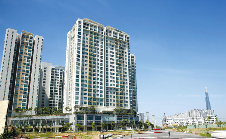 Nhóm bất động sản xếp vị trí thứ 2 về giá trị phát hành trái phiếu doanh nghiệp 7 tháng năm 2021 với tổng khối lượng phát hành 75,8 nghìn tỷ đồng. Ảnh: Lê Tiên